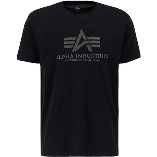 Alpha Industries  T-Shirts & Poloshirts Basic T Carbon - black/black günstig online kaufen