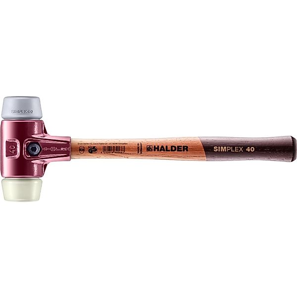 Halder Simplex Schonhammer Ø 40 mm TPE-mid Grau   Nylon mit Tempergussgehäu günstig online kaufen