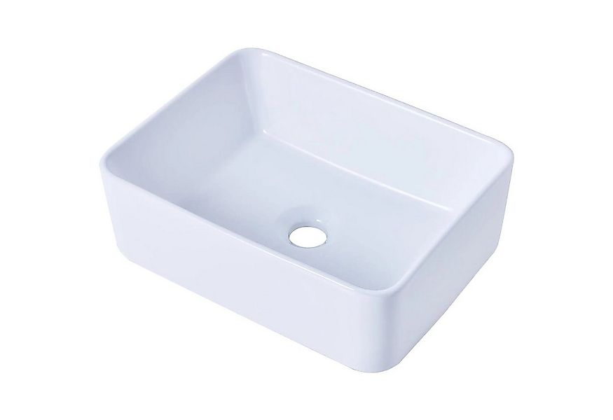 OUNUO Waschbecken Keramik-Waschtisch, rechteckig/oval, für Bäder/Waschräume günstig online kaufen