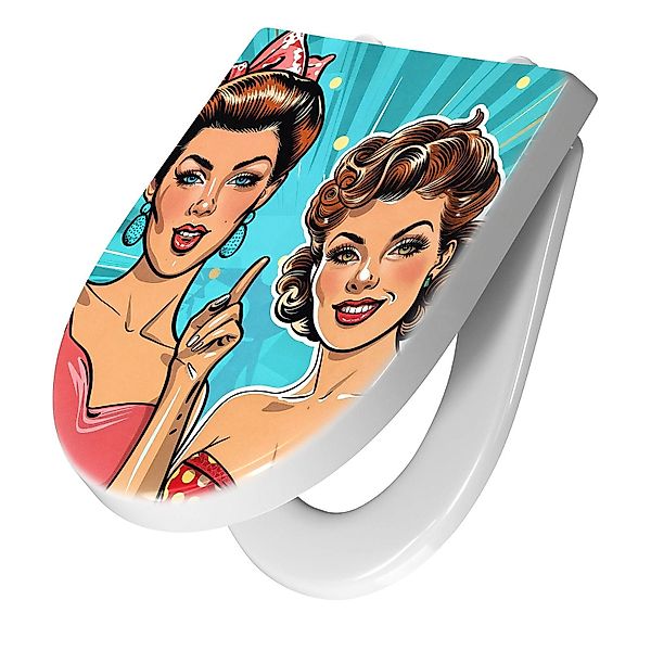 Primedeco WC-Sitz mit Absenkautomatik Motiv Retro günstig online kaufen