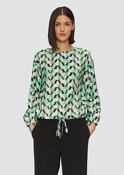 s.Oliver Langarmbluse Bluse Viskosemix-Bluse in O-Shape günstig online kaufen