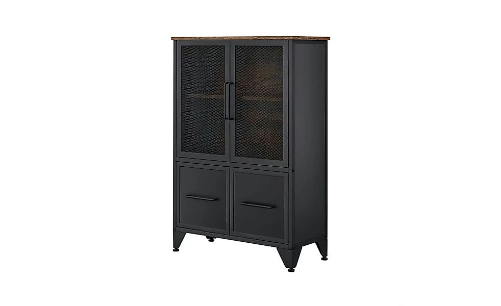 Highboard   ¦ schwarz ¦ Maße (cm): B: 70 H: 101 Kommoden & Sideboards > Hig günstig online kaufen