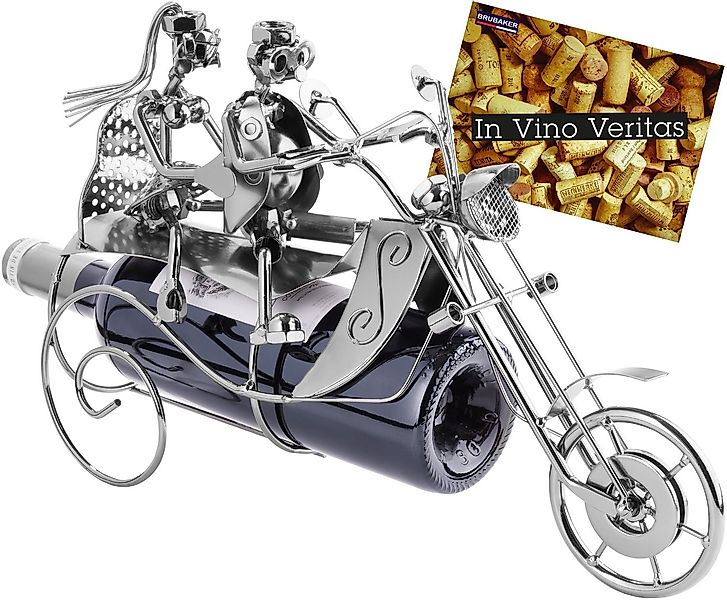 BRUBAKER Weinflaschenhalter Paar auf Motorrad Flaschenhalter, (inklusive Gr günstig online kaufen