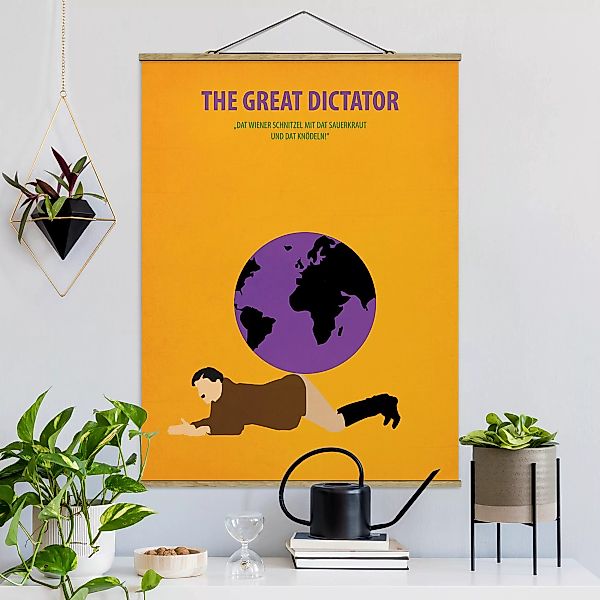Stoffbild Portrait mit Posterleisten - Hochformat Filmposter The great dict günstig online kaufen
