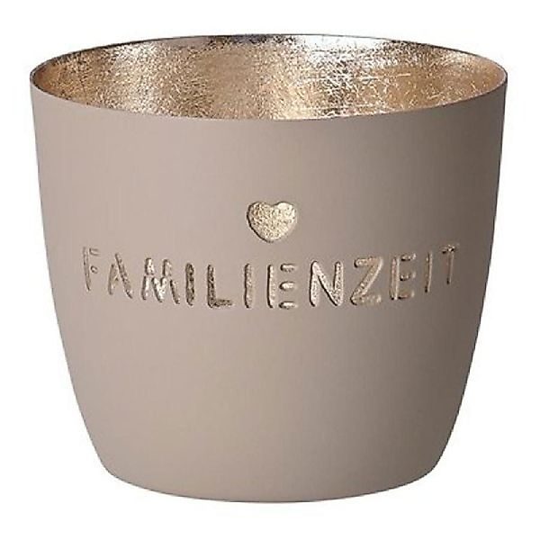 Giftcompany Windlicht Windlicht Madras Familienzeit Sandstone/Gold günstig online kaufen