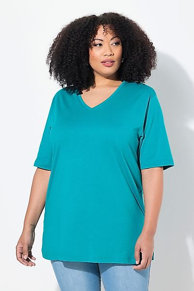 Ulla Popken T-Shirt T-Shirt V-Ausschnitt Relaxed günstig online kaufen