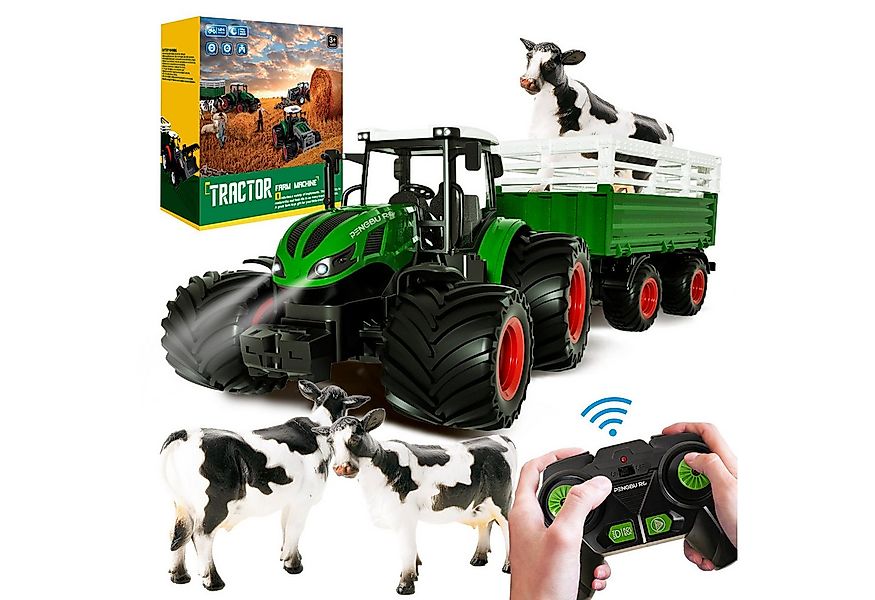 Esun RC-Traktor Ferngesteuerter Traktor mit Anhänger, Traktor Spielzeug ab günstig online kaufen