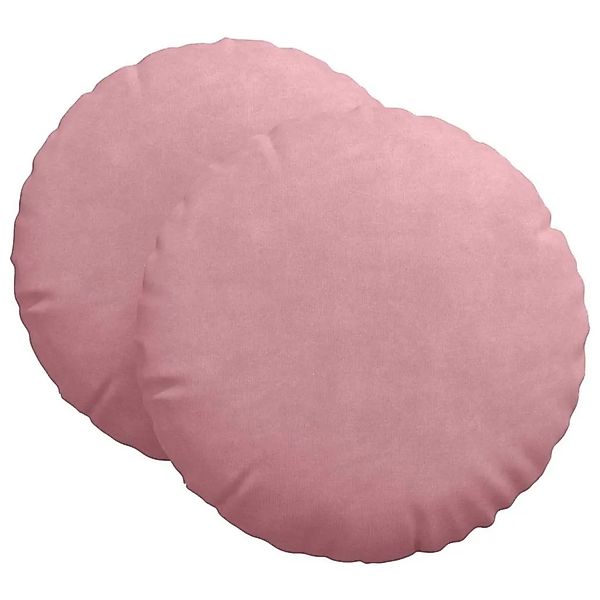 vidaXL Sitzkissen 2 Stk Rosa Ø80 x 29 cm Samt 42014252 günstig online kaufen