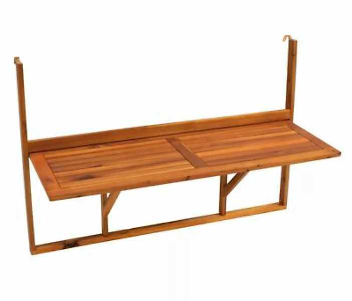 DEGAMO® Balkonhängetisch 120x40cm, Akazienholz geölt braun günstig online kaufen