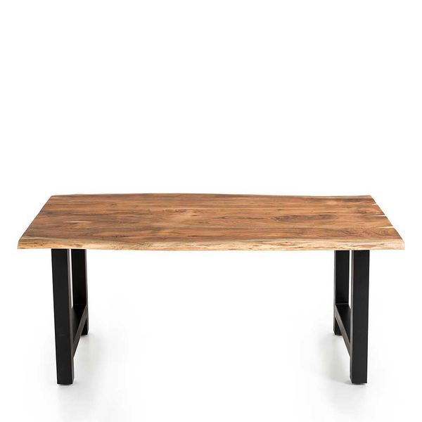 Esszimmergruppe aus Akazie Massivholz vier Stühle (fünfteilig) günstig online kaufen