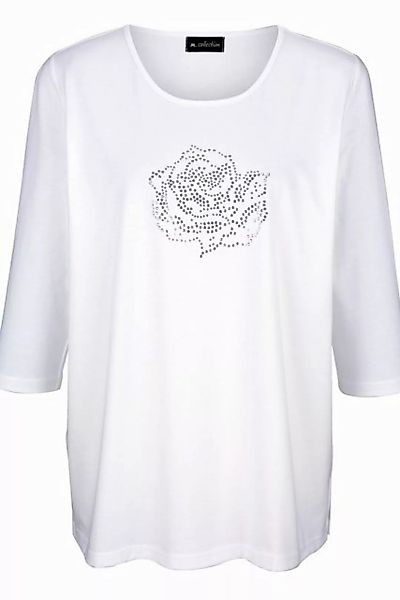 meyermode T-Shirt T-Shirt Rosen-Motiv Rundhals 3/4-Ärmel günstig online kaufen