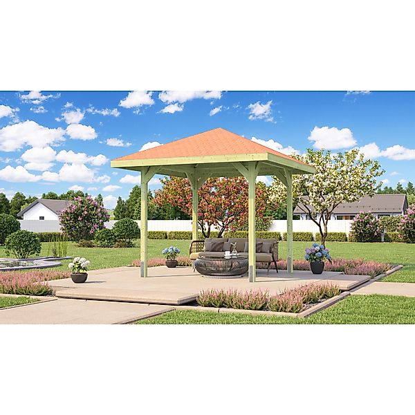 Weka Pavillon Gartenoase 651 Gr. 1 Sparset 294 cm x 294 cm günstig online kaufen
