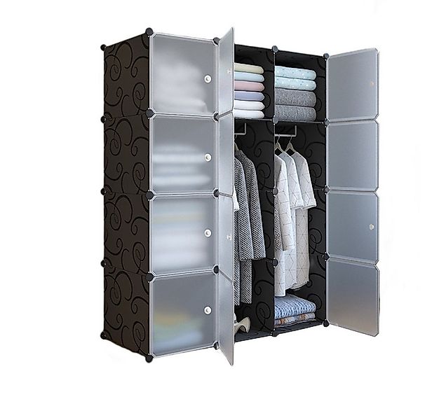 GarveeMore Kleiderschrank DIY Kombischrank Steckregal modularer Kombischran günstig online kaufen