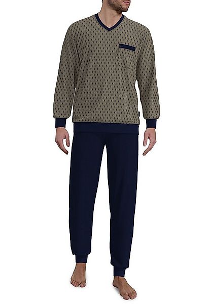 GÖTZBURG Pyjama GÖTZBURG Herren Pyjama braun bedruckt (1 tlg) günstig online kaufen