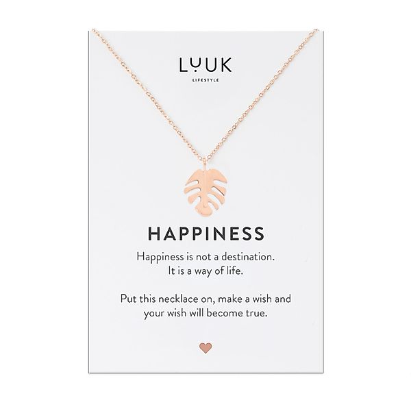 LUUK LIFESTYLE Kette mit Anhänger Monstera, günstig online kaufen