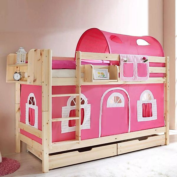 Kinderetagenbett in Rosa Regal günstig online kaufen