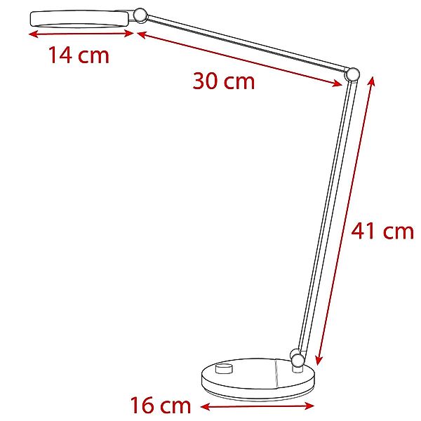 FeinTech LED Schreibtischlampe mit Drehknopf, LED günstig online kaufen