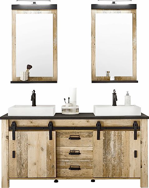 Home affaire Badmöbel-Set "SHERWOOD, Bad im modernen Design, 3-teiliges Bad günstig online kaufen