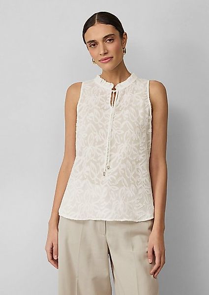 s.Oliver BLACK LABEL Blusentop Semitransparentes Top mit Tunika-Ausschnitt günstig online kaufen