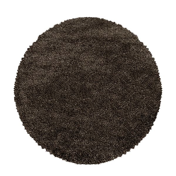 Ayyildiz Hochflorteppich Fluffy 3500 Braun Ø 80 cm günstig online kaufen