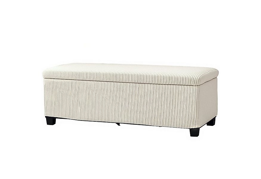 MC Star Sitzbank mit Stauraum Polsterbank mit Cord-Optik, Sitztruhe mit Sta günstig online kaufen