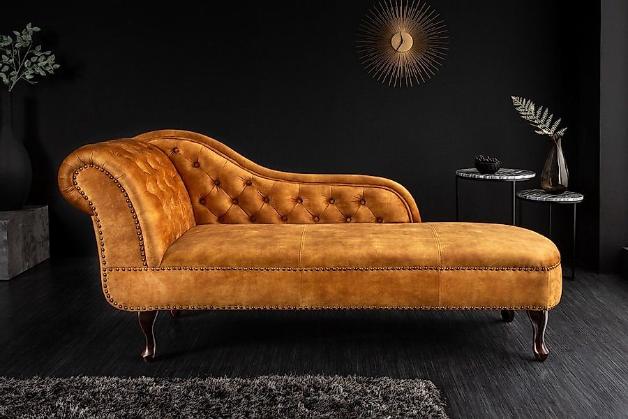 riess-ambiente Recamiere CHESTERFIELD 170cm senfgelb, Einzelartikel 1 Teile günstig online kaufen