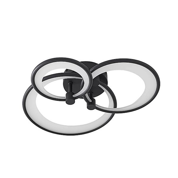 Lindby LED Deckenleuchte Sorma 10041723 Modern in Schwarz aus Metall 3-flam günstig online kaufen