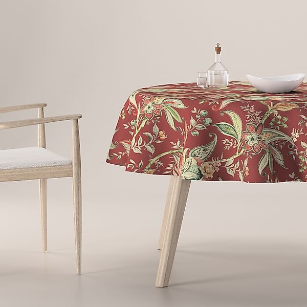 Runde Tischdecke, rot, Gardenia (142-12) günstig online kaufen