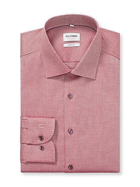 OLYMP Langarmhemd Level 5 body fit, New York Kentkragen, fein gemustert, Bu günstig online kaufen