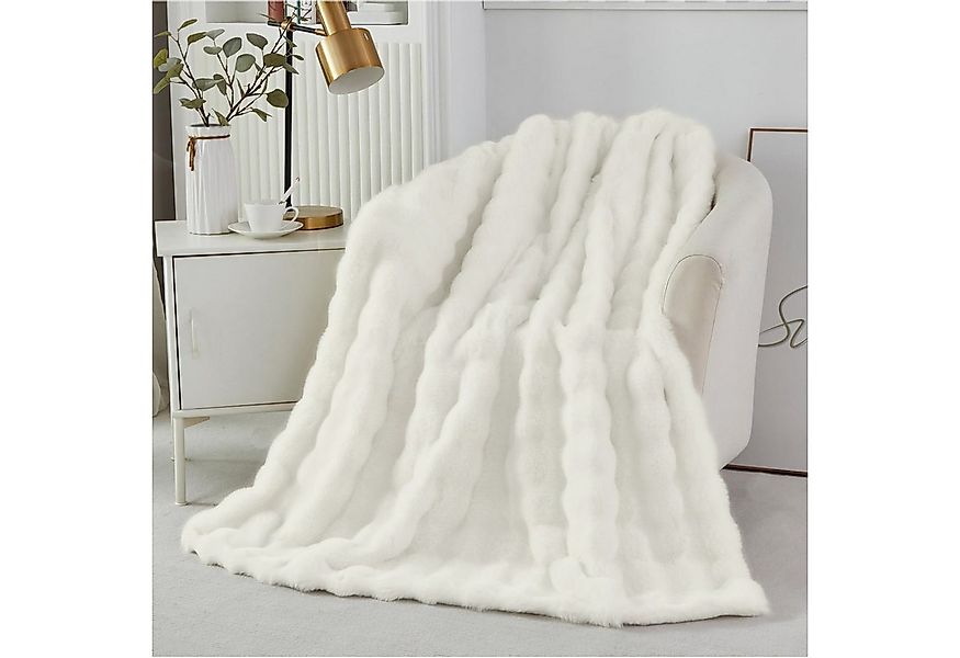 Überwurf Plüsch Flauschig Weiche Kunstfelldecke Sofaüberwurf für Winter, Ji günstig online kaufen