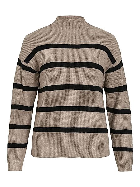 Vila Strickpullover Streifen Strickpullover Stehkragen VIRIL günstig online kaufen