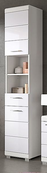 Inn.Furn Hochschrank Shawn (Badschrank in weiß Hochglanz, 2-türig, 37 x 191 günstig online kaufen