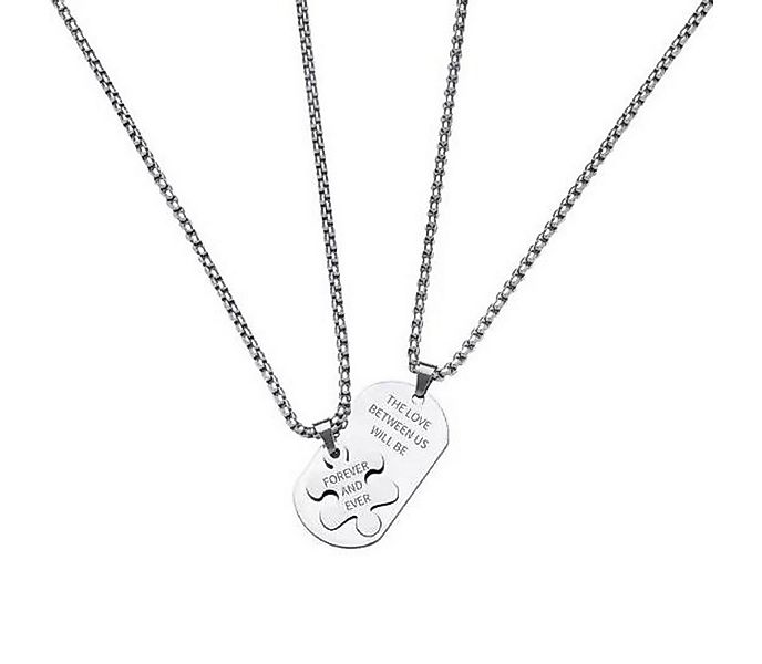 KARMA Freundschaftskette Partnerketten Puzzle Silber Paarschmuck (Pärchensc günstig online kaufen