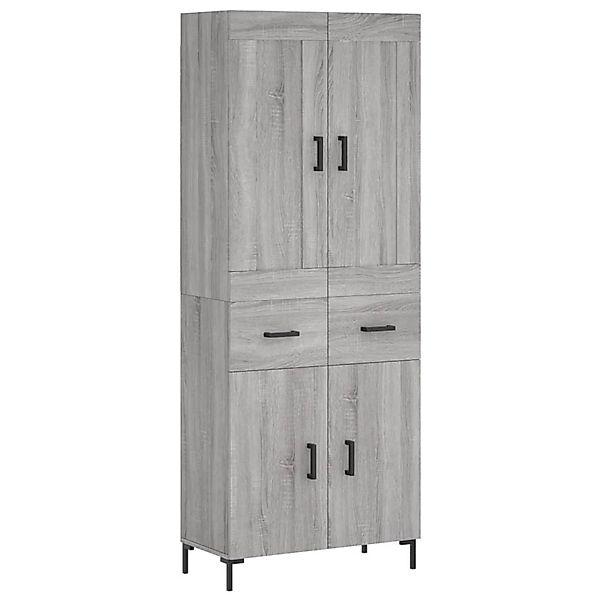 vidaXL Highboard Grau Sonoma 69,5x34x180 cm Holzwerkstoff 3199879 günstig online kaufen