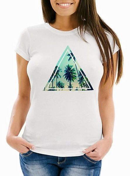 Neverless Print-Shirt Damen T-Shirt Foto Print Ananas Palmen Galaxy Sommer günstig online kaufen