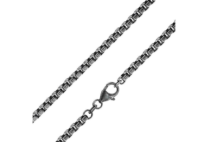 trendor Kette ohne Anhänger Herren-925 Silber Oxydiert Rund-Venezia-Kette 5 günstig online kaufen