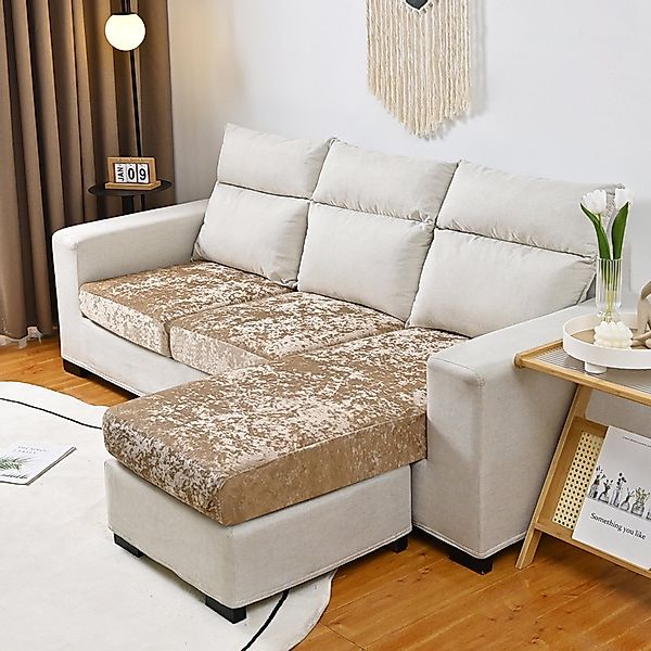 BTTO Sofahusse Samt-Sitzkissenbezug für 1-, 2-, 3-, 4-Sitzer, 8 Farben, Ela günstig online kaufen