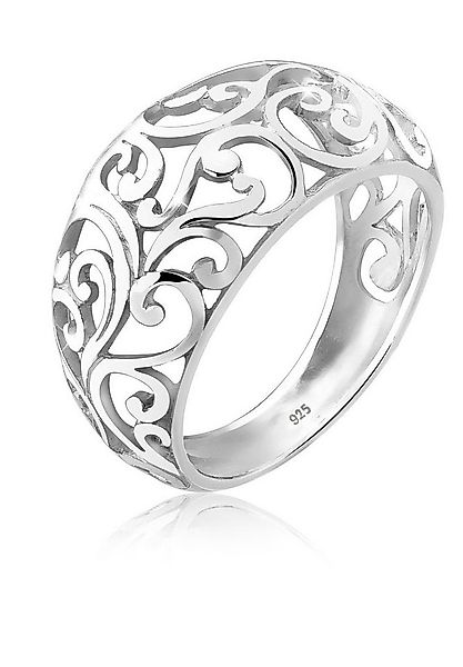 Elli Fingerring Ornament Floral Emaille 925er Sterling Silber, Ornament günstig online kaufen