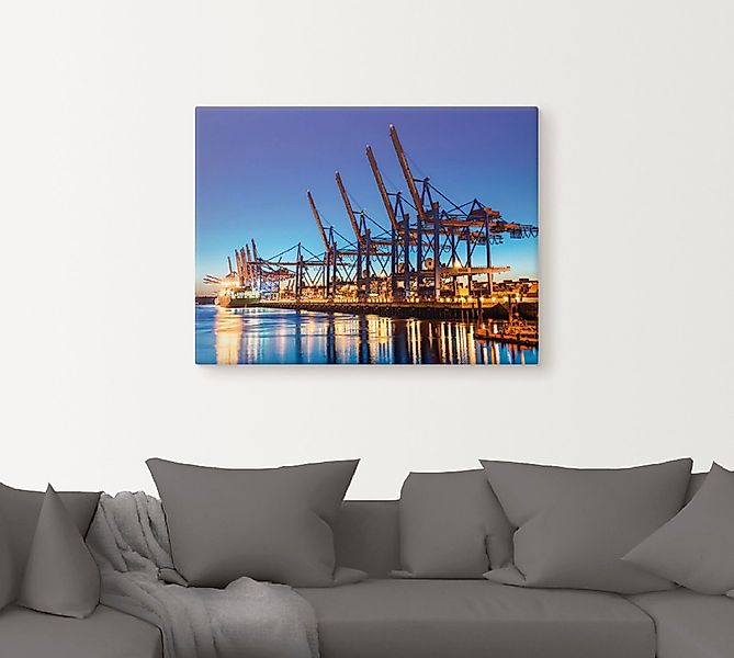 Artland Leinwandbild »Hamburg Containerhafen«, Deutschland, (1 St.), auf Ke günstig online kaufen