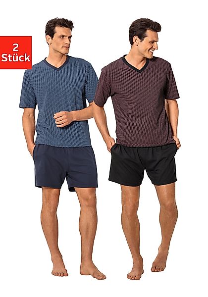 le jogger Pyjama Packung, 2 Stück, 4 Stk. tlg., Schlafanzug mit Allovermust günstig online kaufen