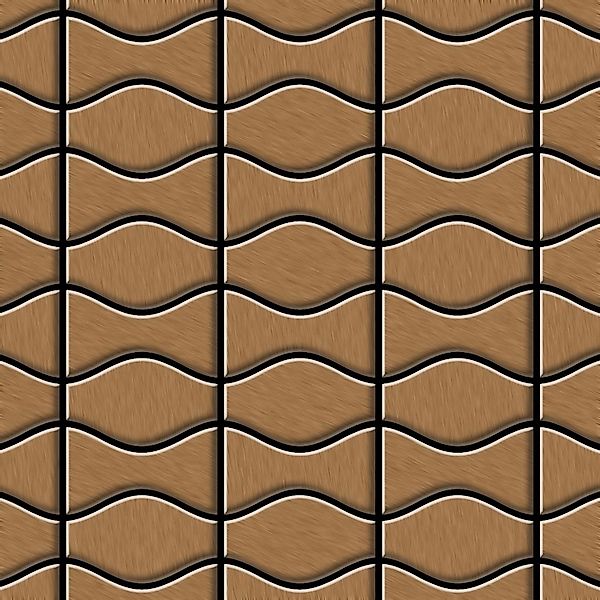 ALLOY Mosaik Fliese Massiv Metall Titan Gebürstet Kupfer 1,6mm Kismet & Kar günstig online kaufen