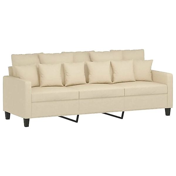 vidaXL 3-Sitzer-Sofa Creme 180 cm Stoff 359277 günstig online kaufen