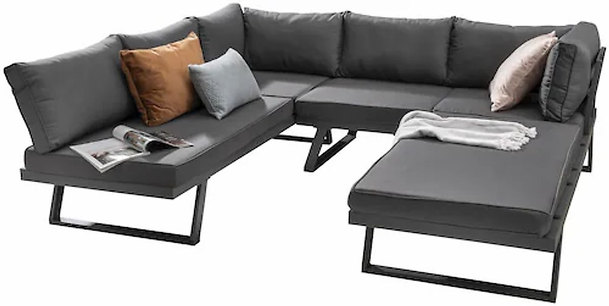 Destiny Gartenlounge-Set »MANHATTAN« 2x Schenkel, 1x Hocker, inkl. Auflagen günstig online kaufen