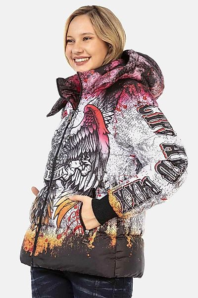 Cipo & Baxx Winterjacke "Jacken", mit Kapuze, mit knalligem Allover-Print, günstig online kaufen