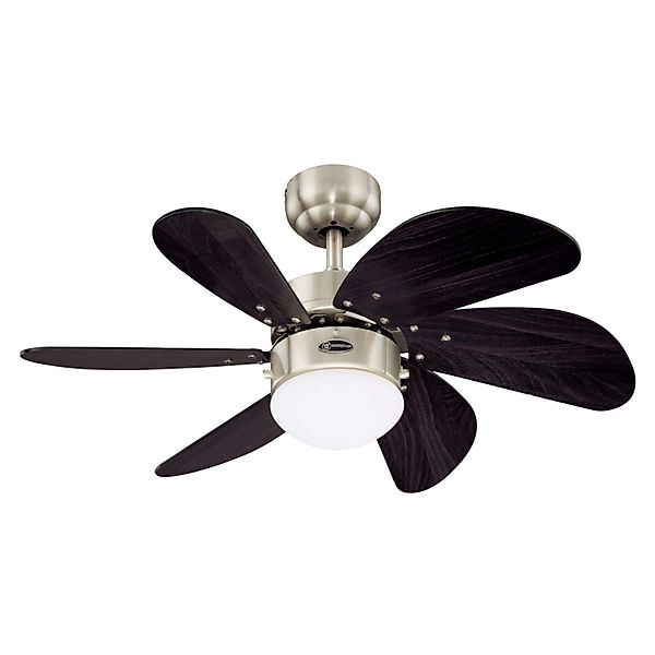 WESTINGHOUSE Deckenventilator Turbo Swirl Chrom 76 cm mit Beleuchtung und Z günstig online kaufen