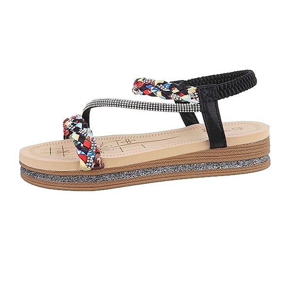 Ital-Design Damen Freizeit Riemchensandalette (86017037) Keilabsatz/Wedge günstig online kaufen