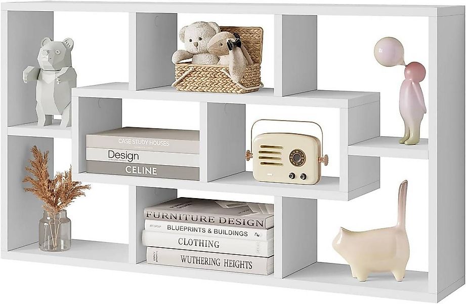 Woltu Wandregal, 1-tlg., Hängeregal mit 8 Fächern, 85x48x16 cm günstig online kaufen