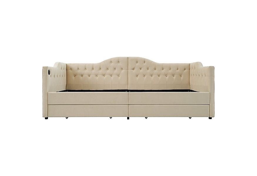 Odikalo Polsterbett Daybett Schlafsofa Bettgestell Stauraum 90x200/190(Ohne günstig online kaufen