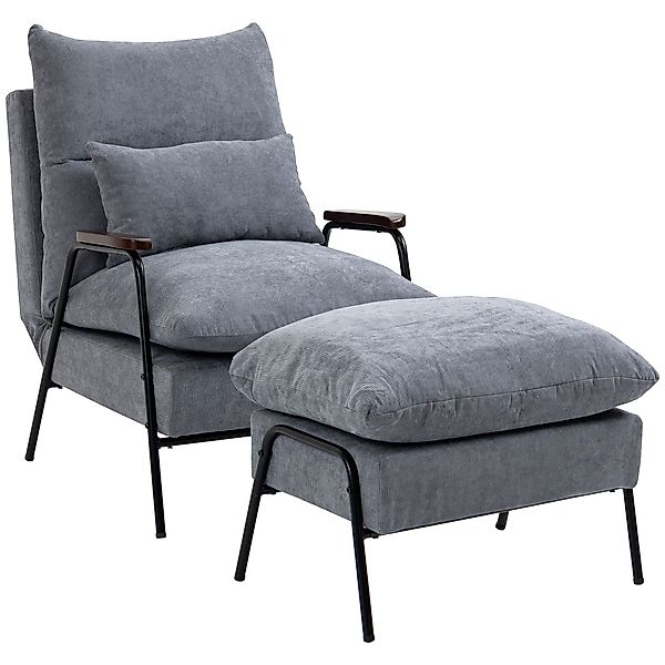 HOMCOM Relaxsessel Sessel mit Hocker, mit günstig online kaufen