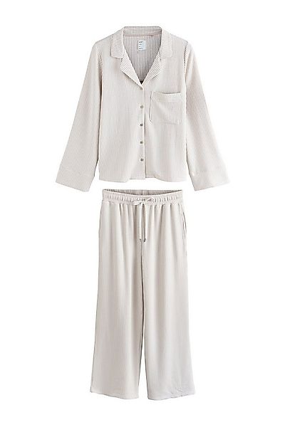 Next Pyjama Jersey-Pyjama mit Knopfleiste (2 tlg) günstig online kaufen